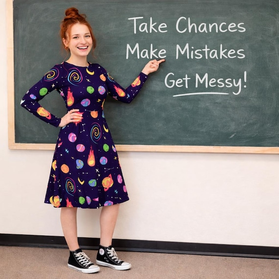 2XS - 6XL Teacher Solar System Women's Dress, Book Character Day, Magic Yellow School Bus Costume, Planets outer space, Halloween Cosplay 2XS - 6XL Teacher Solar System Women's Dress, Book Character Day, Magic Yellow School Bus Costume, Planets outer space, Halloween Cosplay