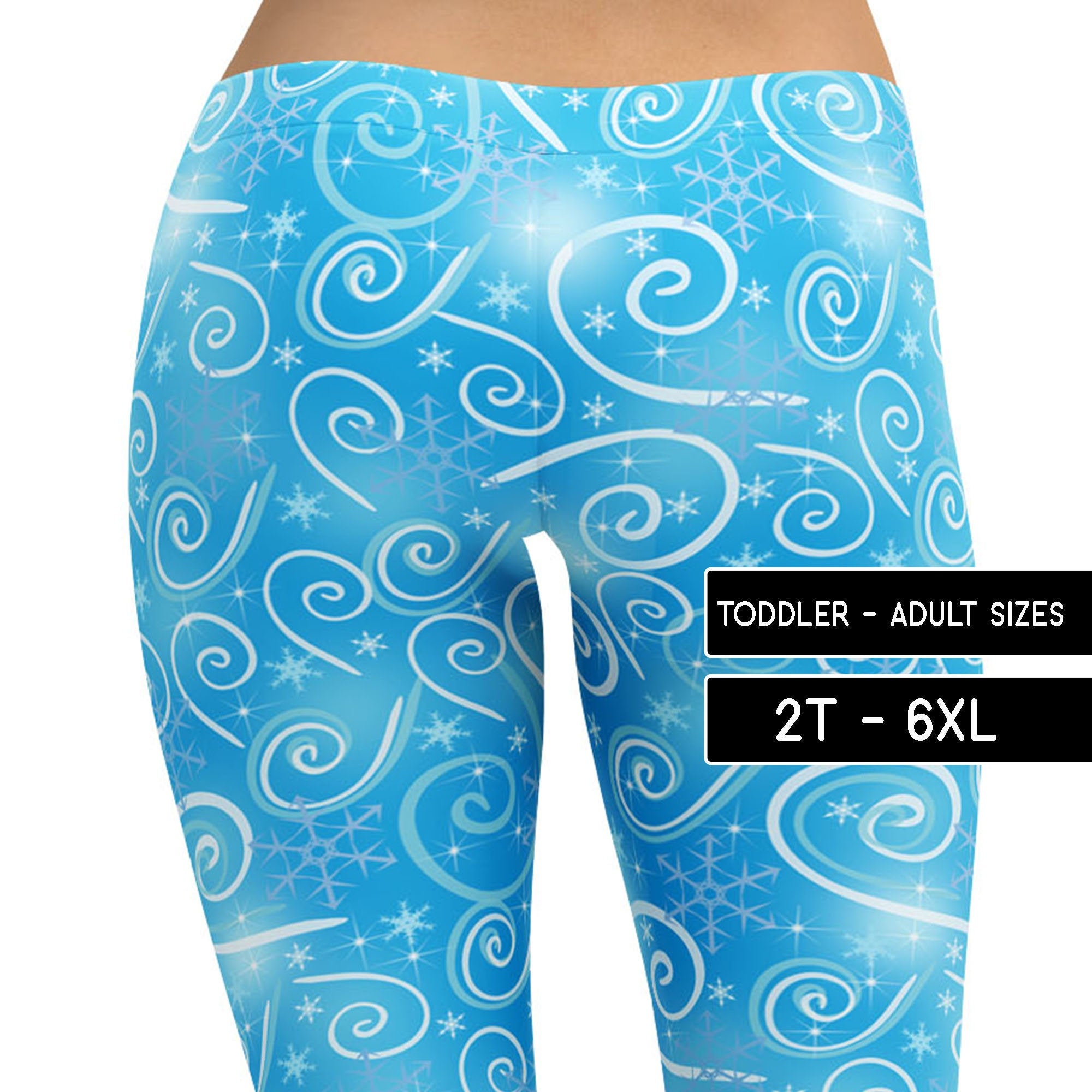 Elsa Crystals Frozen 2 Inspired Leggings in Capri or Full Length