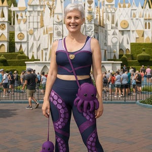 Sea Witch Octopus Villain Costume  Halloween Cosplay Running Bounding Dance Capris Crop Tank Plus Size Leggings Tank Top High Waist Shorts