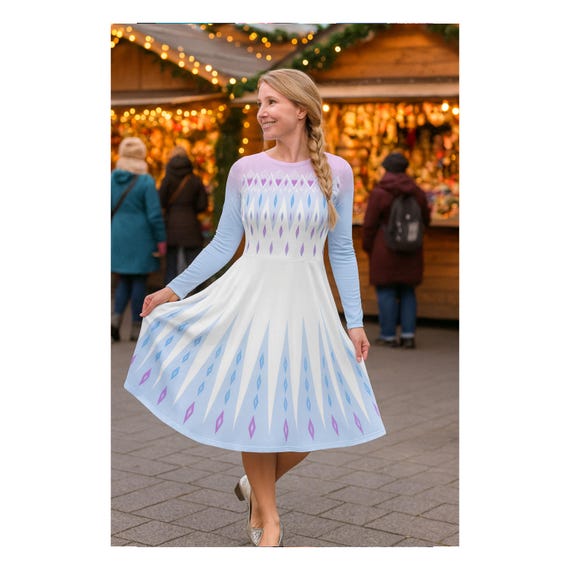 Elsa Dress 2XS-6XL Plus Size Frozen Ice Princess Costume Long Sleeve Pocket Dance Party Halloween Cosplay Christmas Theme Park Bounding Elsa Dress 2XS-6XL Plus Size Frozen Ice Princess Costume Long Sleeve Pocket Dance Party Halloween Cosplay Christmas Theme Park Bounding