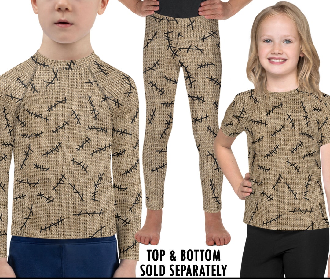 Oogie Boogie Man Costume Burlap Sack Print Stitches Halloween Christmas