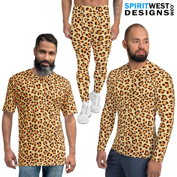 Men's Leopard Costume Animal Print Cat Cosplay Burner Etsy