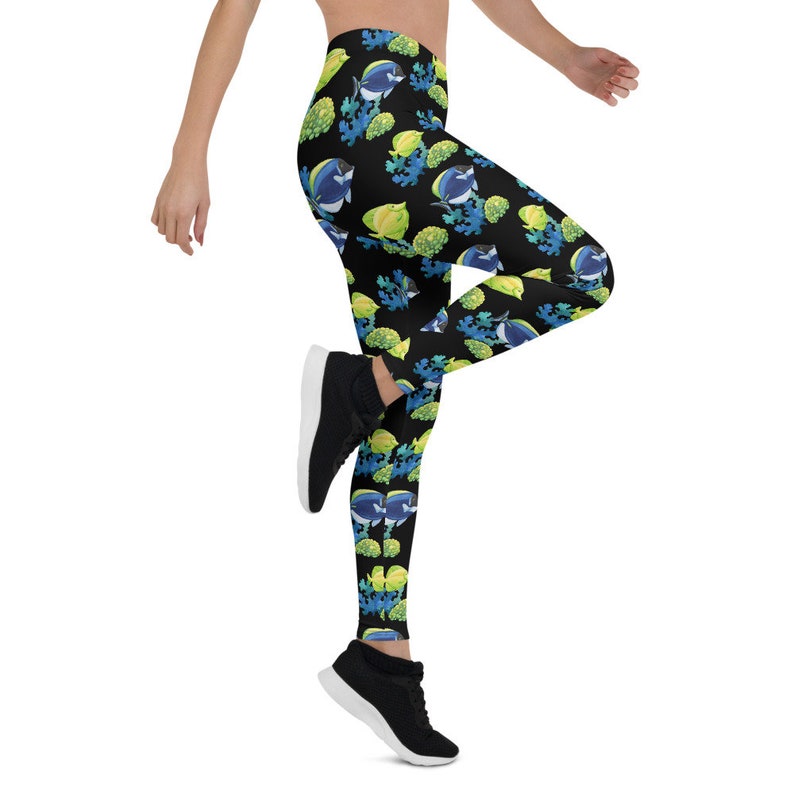 Cosplay Dance Halloween Running Costume 5234 Yoga Pants Capris Toddler Kids Mens Plus Size Ocean Marine Coral Tropical Fish Leggings