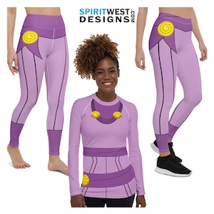 Megara Meg Princess Costume | Activewear Running Costume Plus Size Cosplay Dance Costume Rave Festival Leggings Tank Skirt shirt Sports bra