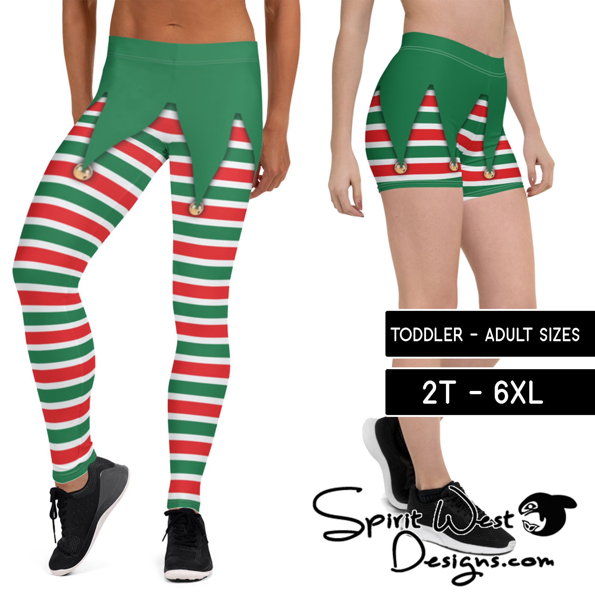 Love Your Elf Holiday Plus Size Leggings – Rad Fatty Fashions by Stacy Bias
