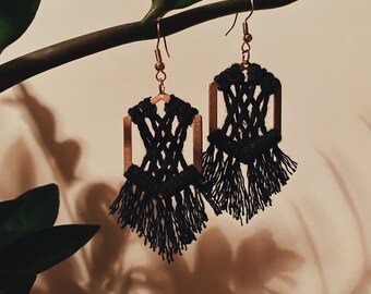 Pendientes de Macrame y Latón