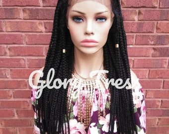Fulani Box Braided Lace Front Wig, Braided Wig, Senegal Wig, Glory Tre –  Glory Tress