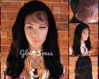 READY To SHIP //Long  Wavy 360 Lace Front Wig, 100% Brazilian Virgin Human Hair Wig, Unprocessed Remy Human Hair Wig, Free Parting // GLORIA