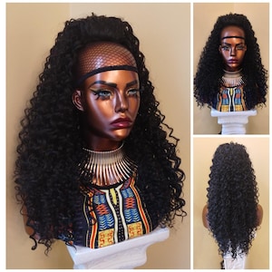 Ponytail, Drawstring Ponytail, Kinky Curly Drawstring Ponytail, Long Black Ponytail, African American Wig, Glory Tress // CRYSTAL