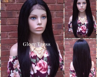 Lace Front Wig For Women Straight Black Wig African American Wig Glory Tress Wigs // BRILLIANT