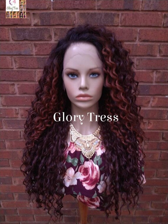 Long curls wig 13x6 Freepart Human hair blende s-l400.jpg main image 3