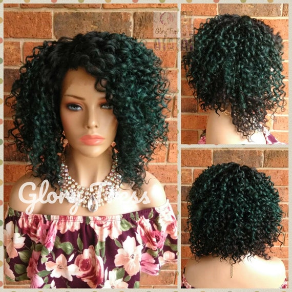 Ready To Ship Kinky Curly Bob Lace Front Wig Gree Bob Wig Etsy