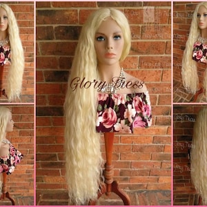 ON SALE // Extra Long Wavy Full Wig, 613 Blonde Wig, Lace Part Wig, Celebrity Inspired Wig //NILE