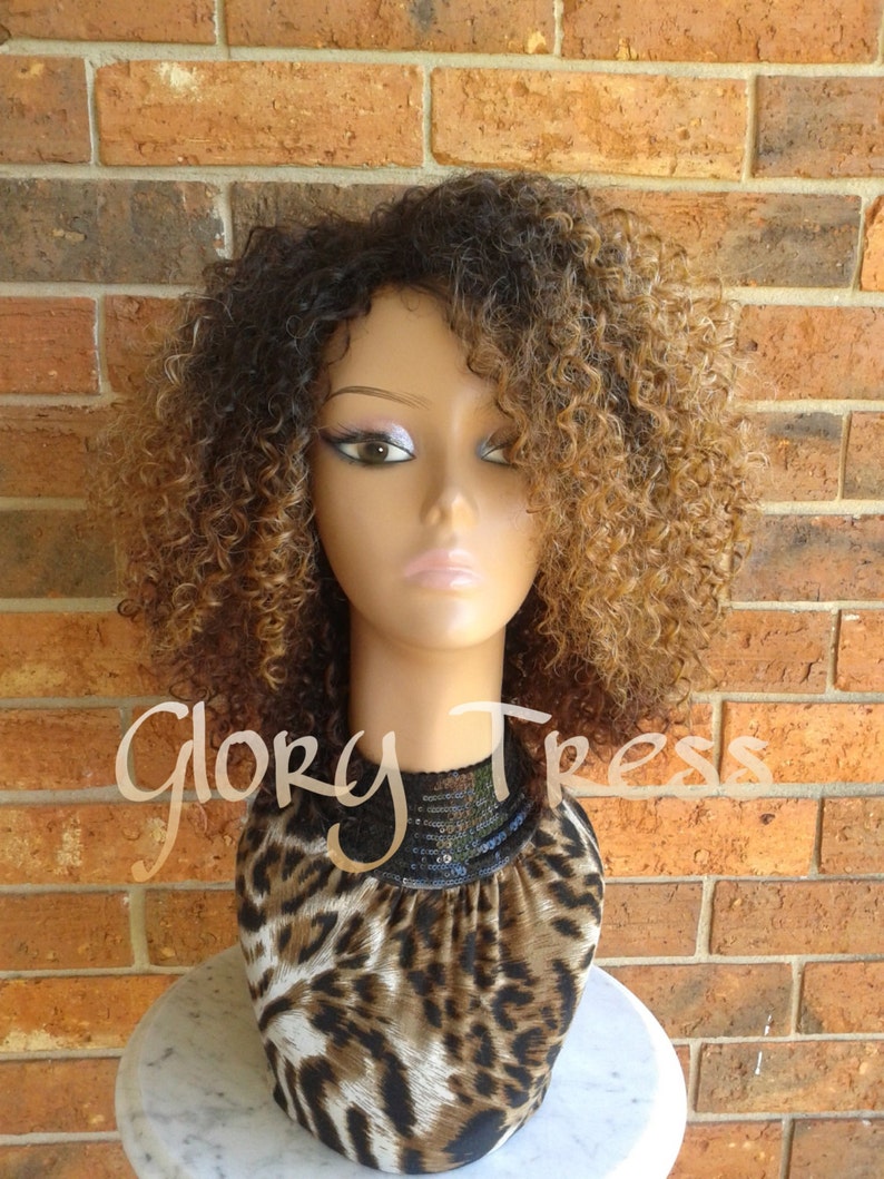 ON SALE // Kinky Curly Wig, Short Curly Half Wig, Big Natural Afro Wig, African American Wig // TRUST image 2