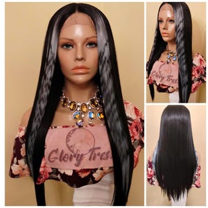 Blue and Black Animal Print Lace Front Wig | Straight Hd Lace Wig For Women | Ombre Blue Wig | Cosplay Halloween Wig | Glory Tress - WILD