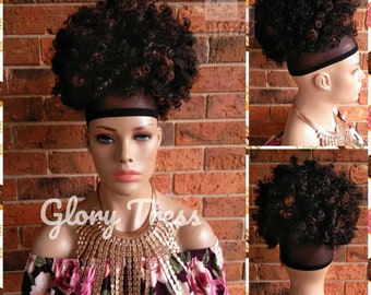 Kinky Curly Afro Drawstring Ponytail, Wigs, Black Ponytail, Ponytail Extensions, African American Hairstyle, ON SALE // ROSEMARY
