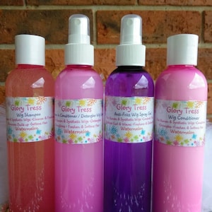 Shampoo & Conditioner, Wig Detangler Spray, Anti-Frizz Spray Gel, Bath And Beauty, Gift Set, Glory Tress, Hair Care Products // CLEANSE2