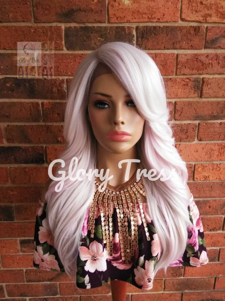 ✨KORI 24” PINK & WHITE OMBRÉ CURLY LACE FRONT WIG Imstyle Short Loose Wavy Pink Blonde Color Lace Front Wigs  main image 2