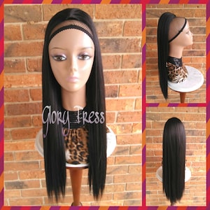 ON SALE // Long & Straight Ponytail, Drawstring Ponytail, Hair Piece, Heat Safe // KINDNESS