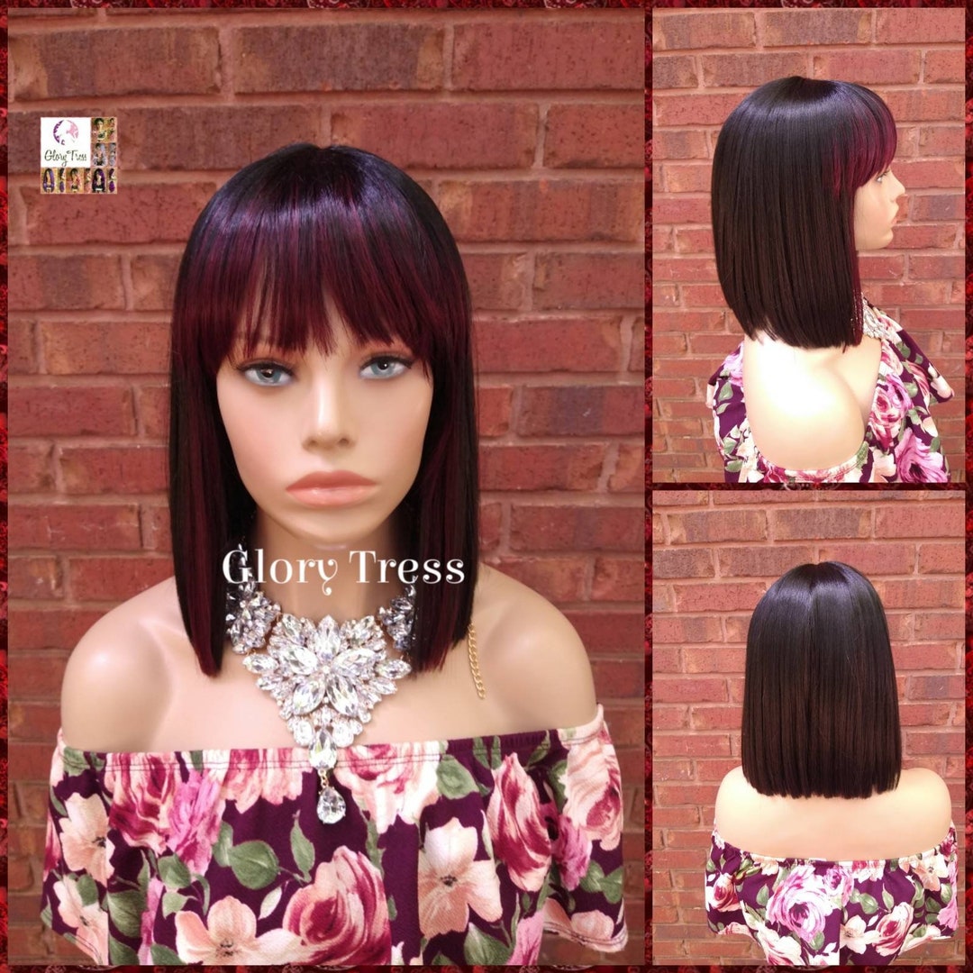 Short Black China Bang Wig Glory Tress Wigs Halloween Costume Wig