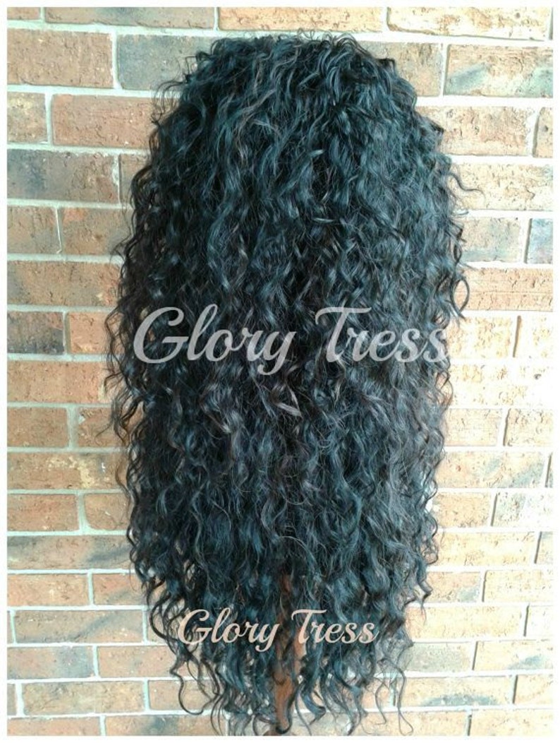 26 Long Beach Curly Half Wig Black Curly Wig For Women Kinky Curly Wig Glory Tress Wigs Halloween Costume Wig COURAGE image 5