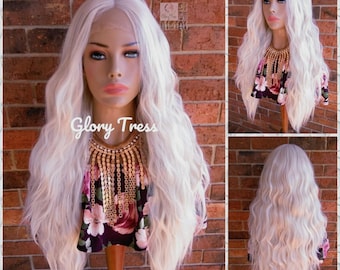 Long Blonde wig sale swisslace Romance Curl 2020 TUWG06 Swiss Lace Front Wigs | Rooted and Mixed Blonde Wig  main image 4