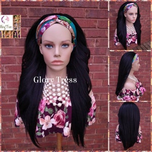 Headband Half Wig -  Yaki Straight Half Wig - Beginner  Friendly Wig, Glory Tress Wigs - African American Wig // BEAUTY