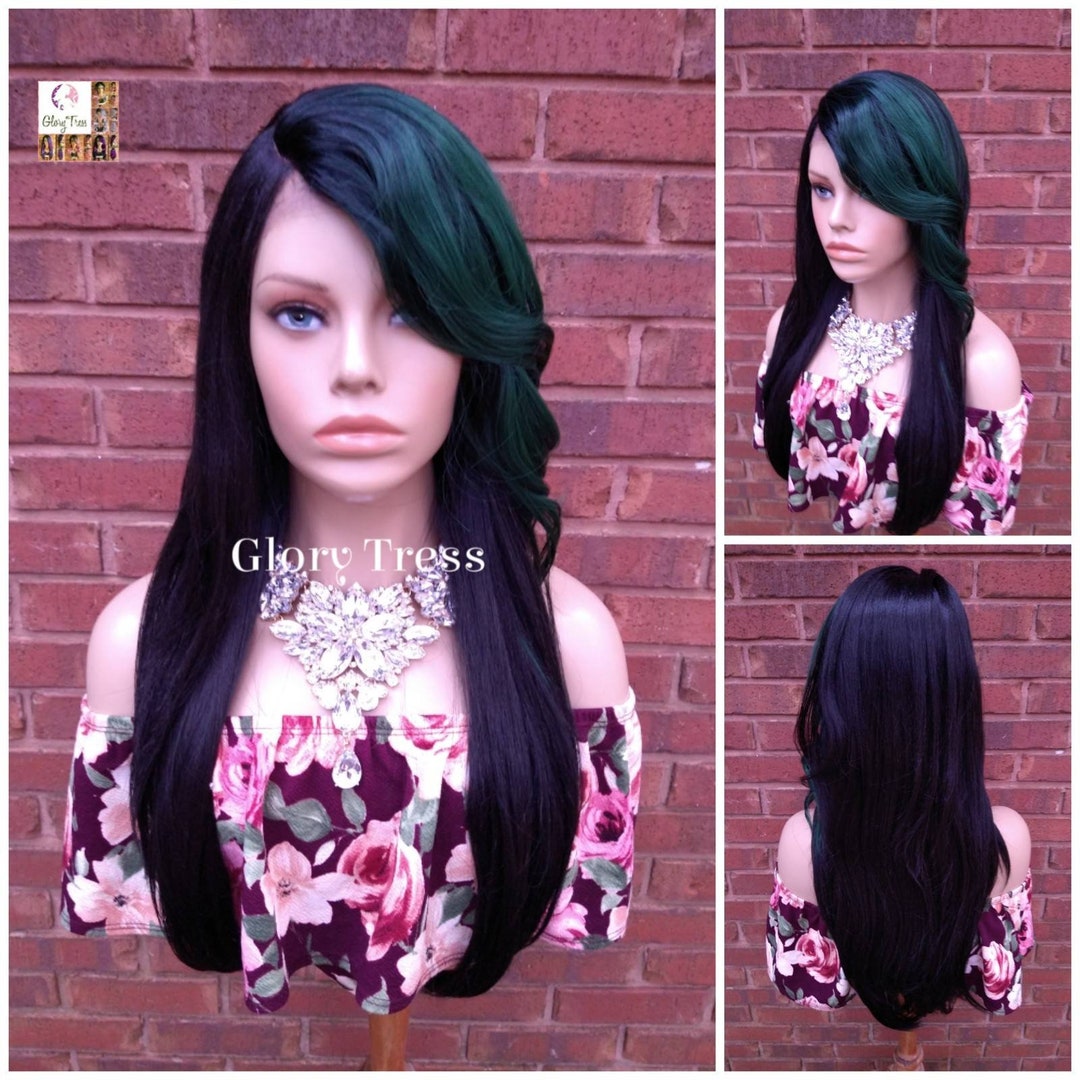 Lace Front Wig Wigs Human Hair Blend Wig Glory Tress Etsy New Zealand