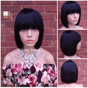 Black Bob Wig With Bangs | China Bang Wig | Short Black Wig Cosplay  | Glory Tress Wigs  // EGYPTIAN QUEEN