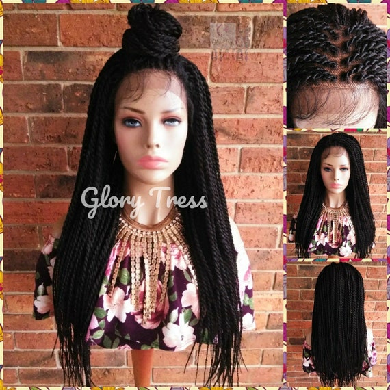 Senegalese Twists Braided Lace Front Wig African American Etsy
