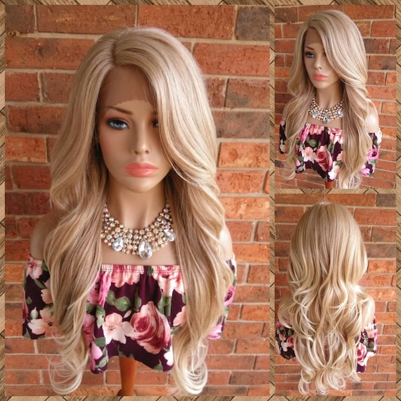 Lace Front Wig, Wavy Lace Front Wig, Blonde Wig With  display picture 1