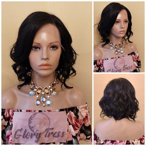 Lace Front Wig, Wavy Bob 13x4 Free Parting, Glory Tress, Wavy  Wig With Bangs, Short Bob Wig  // GLAM