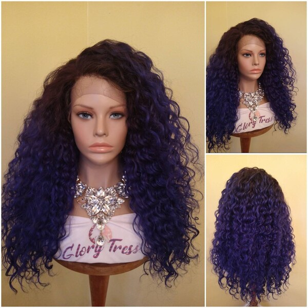 Blue Wig Etsy
