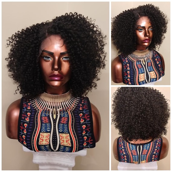Curly Lace Front Wig African American Wig Black Curly Wig  display picture 1