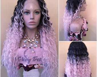 Custom Made Lace Front, Pink Half up Half Down Lace Frontal  display picture 2
