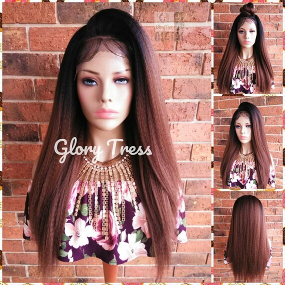 Kinky Straight Lace Front Wig Wigs African American Wig Etsy