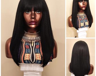 Yaki Straight China Pony Perücke, Glory Tress Perücken, Afroamerikanerperücke, hitzebeständige Alopezie-Chemo-Perücke, Cosplay-Halloween-Perücke // ÄGYPTEN