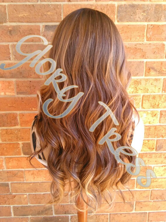 On Sale Long Silky Wavy Lace Front Wig Ombre Blonde Wig Etsy