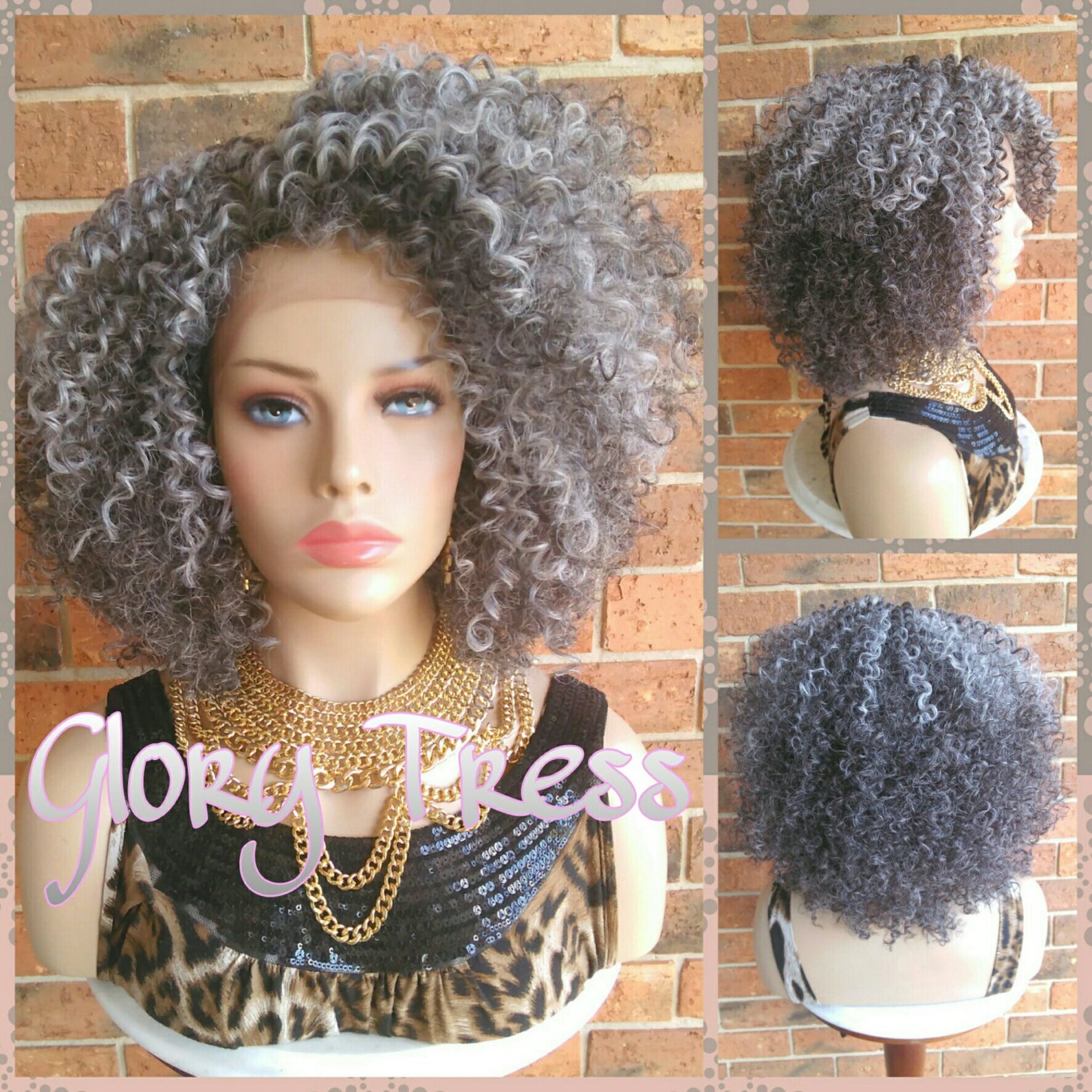 ON SALE // Kinky Curly Lace Front Wig Big Curly Afro Wig Etsy