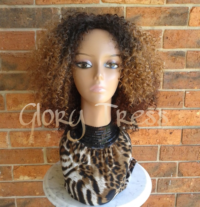 ON SALE // Kinky Curly Wig, Short Curly Half Wig, Big Natural Afro Wig, African American Wig // TRUST image 3