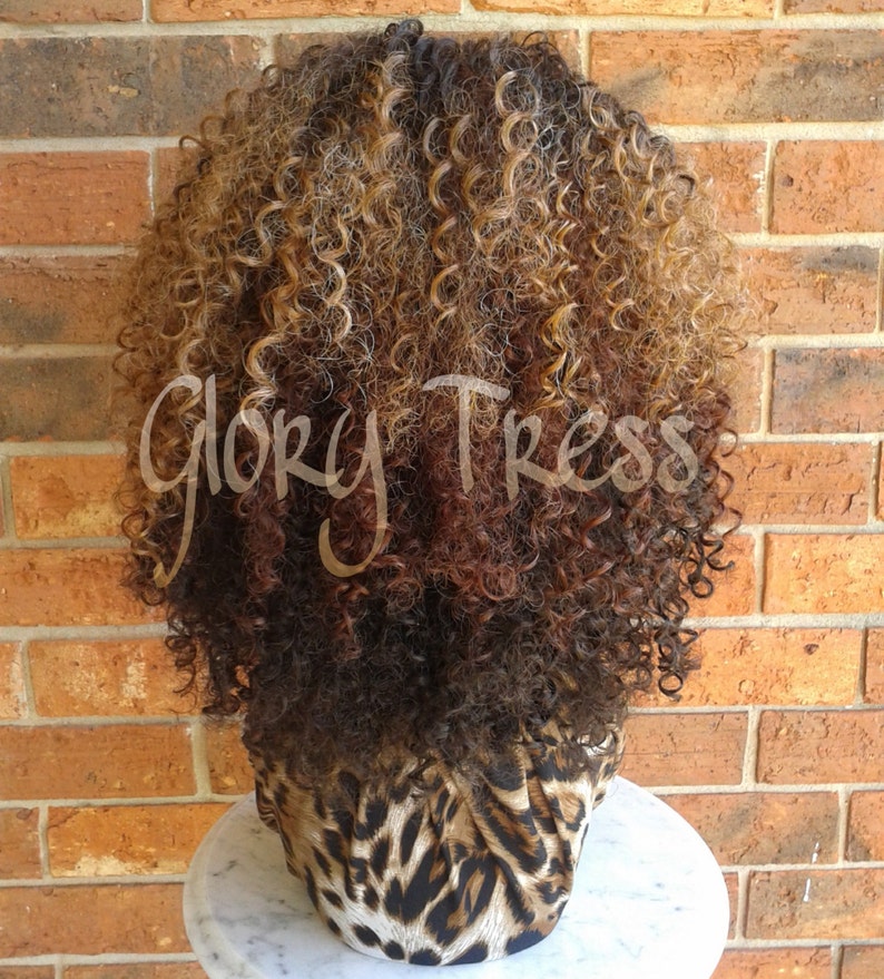 ON SALE // Kinky Curly Wig, Short Curly Half Wig, Big Natural Afro Wig, African American Wig // TRUST image 5