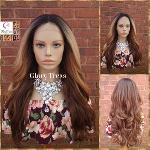 Kinky Loose Curls Wig - Lace Front Wig - Natural Yaki Wig - Glory Tress - Ombre Blonde Wig - African American Wig - MEEK