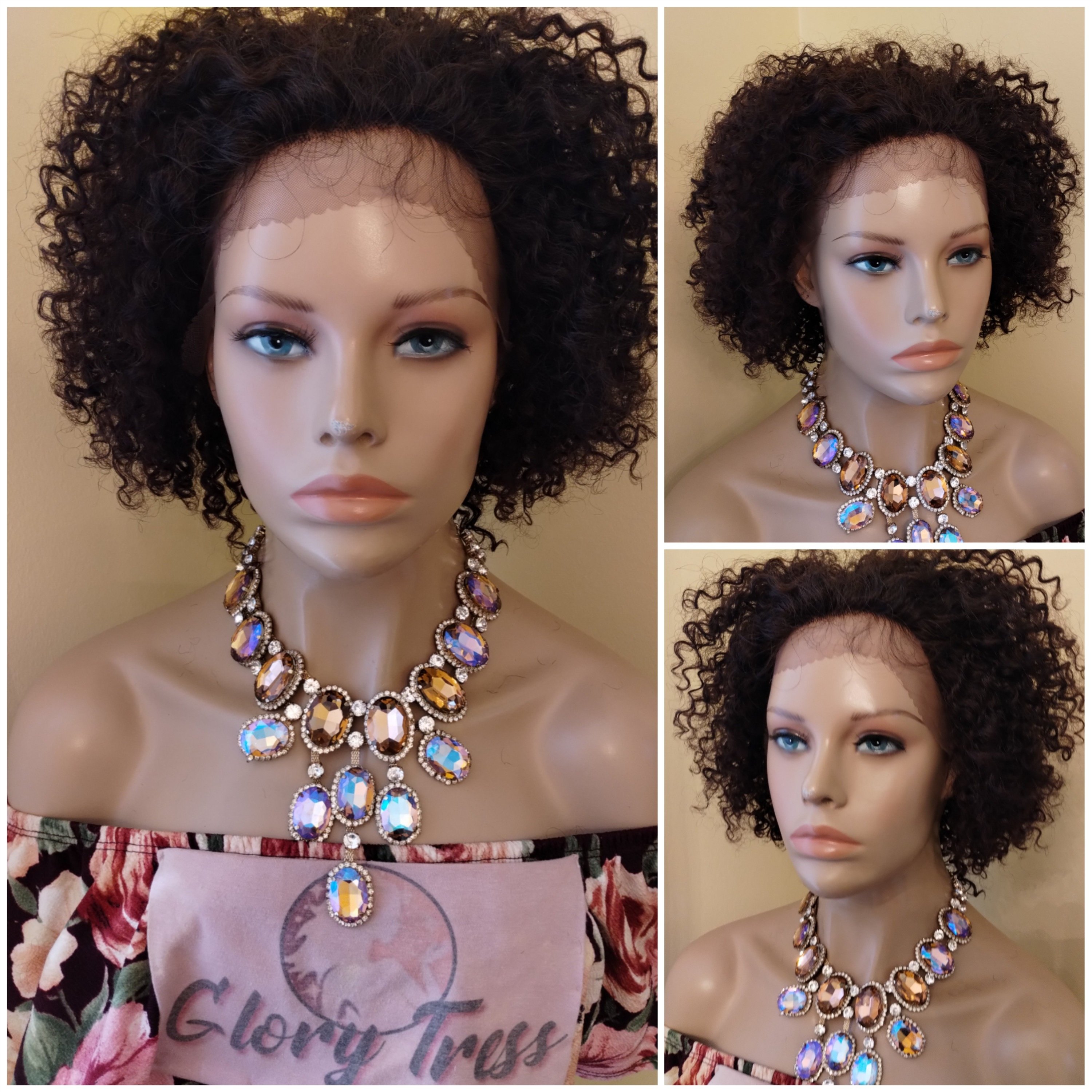 Custom // Kinky Curly Lace Front Wig, 100% Remy Human Hair 