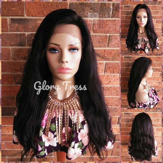 Black Wavy Lace Front Wig 100% Brazilian Virgin Human Hair  display picture 3