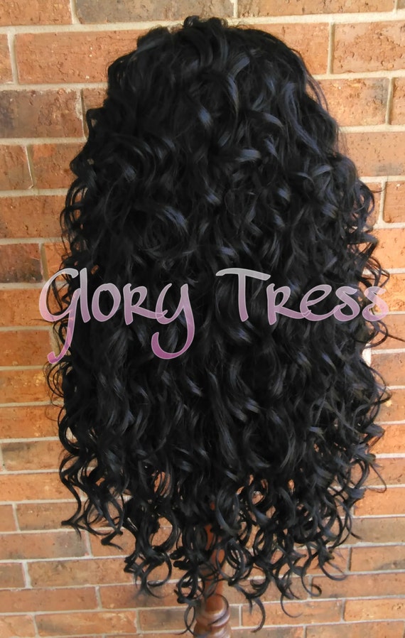 ON SALE Long Curly Lace Front Wig With Baby Hair 100 Remy Human Hair Premium Blend Glory Tress Alopecia PRINCESS free Shipping Etsy Canada