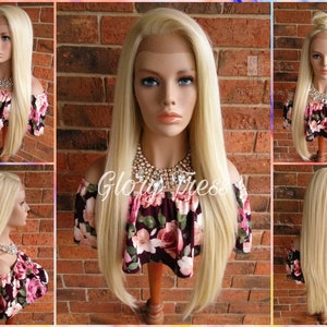 Lace Front Wig, Human Blend Wig, 613 Platinum Blonde Wig, Glory Tress, 13x4 Free Parting, Soft Swiss Lace, ON SALE //GLAMOROUS