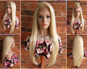 Lace Front Wig, Human Blend Wig, 613 Platinum Blonde Wig, Glory Tress, 13x4 Free Parting, Soft Swiss Lace, ON SALE //GLAMOROUS