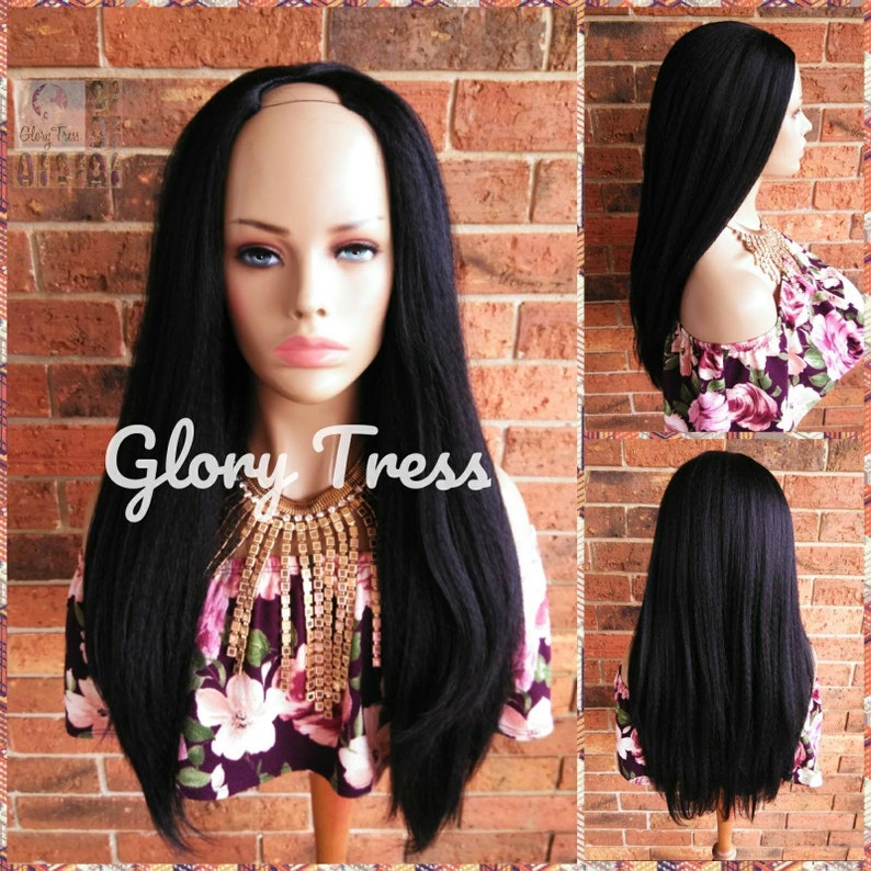 Ready To Ship Kinky Straight U Part Wig Natural Yaki Etsy