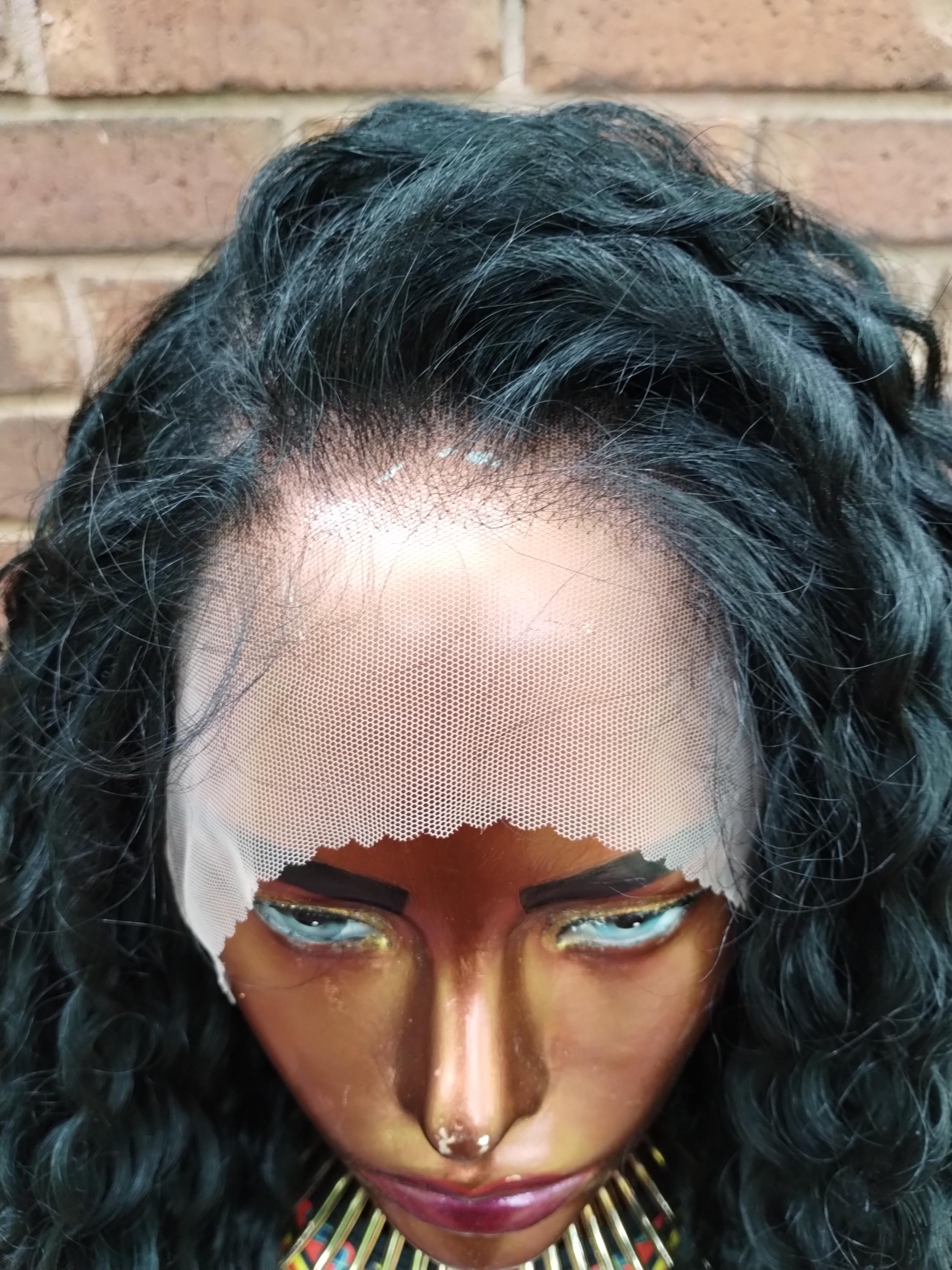 Black wig Lacefront 3 inch Freepart wig curly wig 24 Inch Curly Lace Front Human Hair Wig for Black Women  main image 4