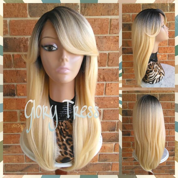 On Sale Long Straight Lace Front Wig 100 Human Hair Etsy